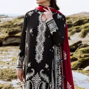Article#4 3pcs Women's Unstitched Lawn Embroidered suit