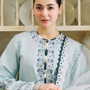 Article#3 3pcs Women's Unstitched Lawn Embroidered suit